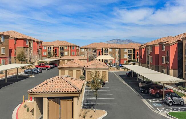 Off Street Montecito Pointe Parking Facility in Nevada Apartment Homes for Rent