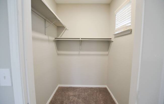 Large walk-in closet located at The Legends at Eagle Mountain Lake, Texas