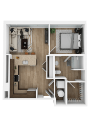 1 bed, 1 bath, 659 sqft, $1,645