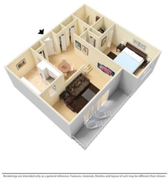 1 bed, 1 bath, 770 sqft, $959