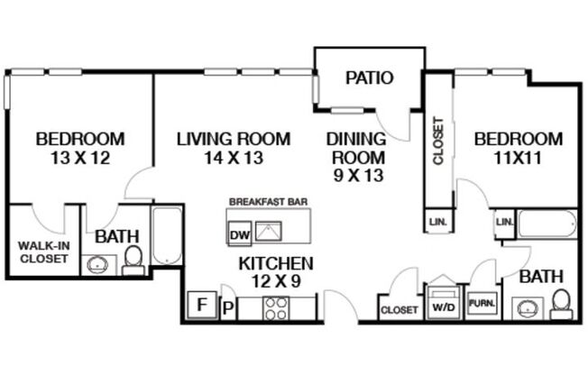 2 beds, 2 baths, 1,039 sqft, $4,203, Unit A