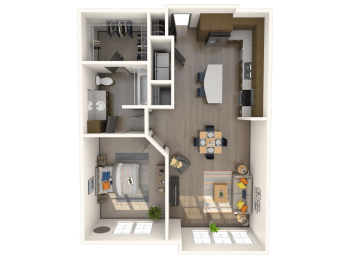 1 bed, 1 bath, 858 sqft, $1,645