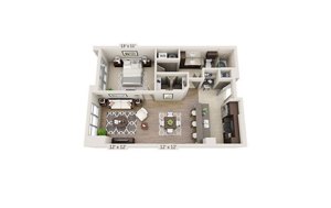 1 bed, 1 bath, 857 sqft, $2,545
