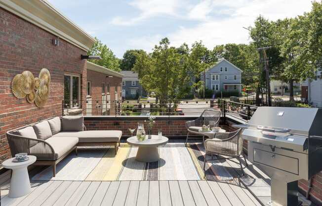 Relaxing Rooftop Patio with Grill at 735 Truman, Hyde Park, MA, 02136