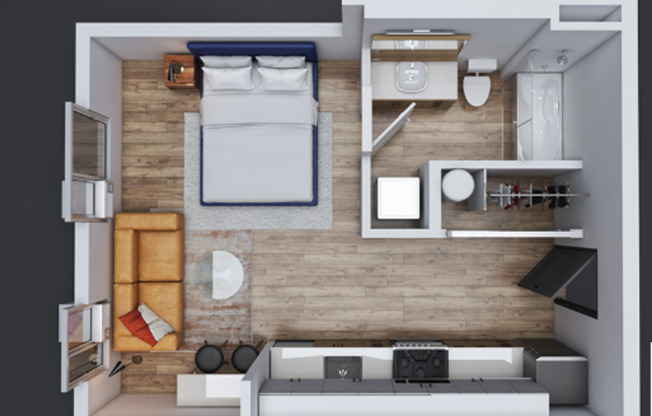 Studio, 1 bath, 439 sqft, $1,350, Unit 220