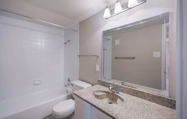 Bathroom at Polaris Apartment Homes in Irving, Texas, TX