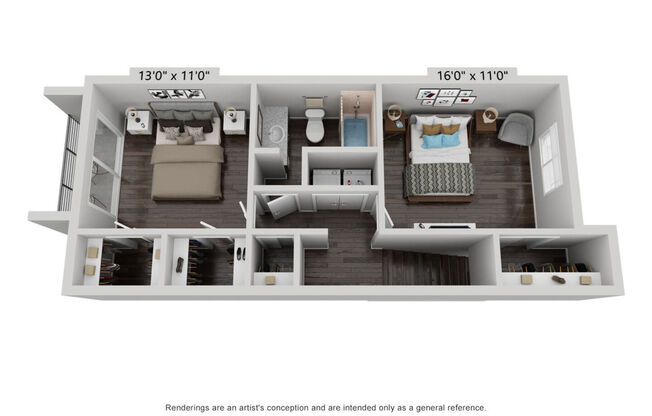2 beds, 2 baths, 1,373 sqft, $1,350