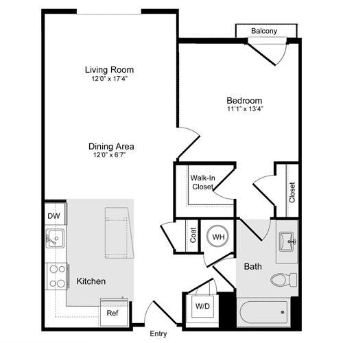 1 bed, 1 bath, 694 sqft, $2,359, Unit 404