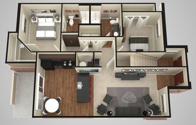2 beds, 2 baths, 1,102 sqft, $1,391