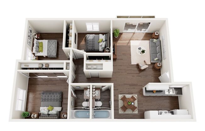 3 beds, 2 baths, 1,027 sqft, $2,825, Unit # 002