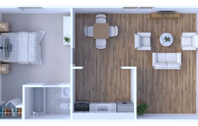 1 bed, 1 bath, 500 sqft, $1,260