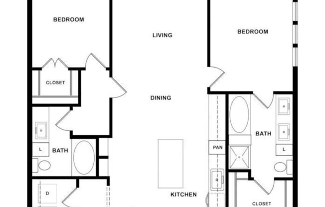 2 beds, 2 baths, 1,260 sqft, $2,150