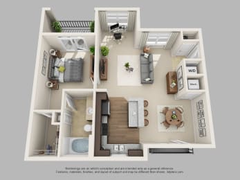 1 bed, 1 bath, 861 sqft, $1,830