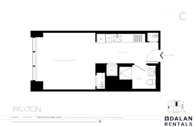 Studio, 1 bath, $3,900