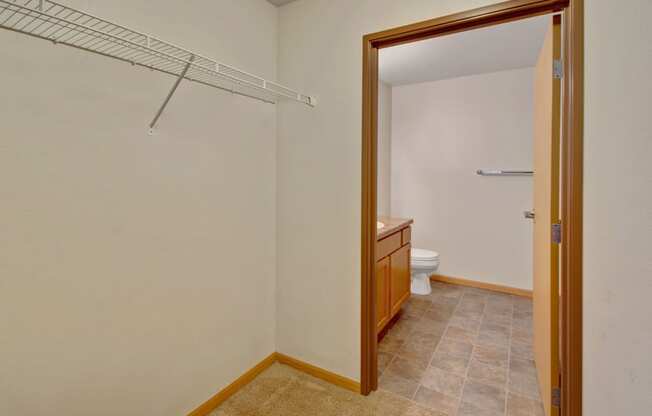 Roosevelt East bathroom and closet Apartment for rent Williston, ND