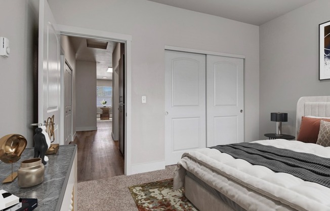 Bedroom with Large Closets | Tualatin OR Apartments | River Ridge