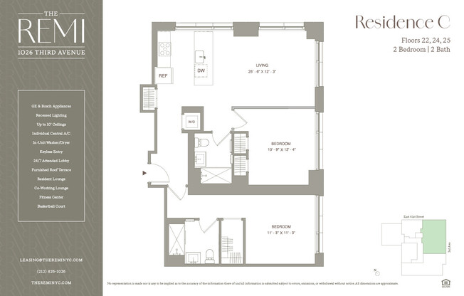 2 beds, 2 baths, $12,000, Unit 25C