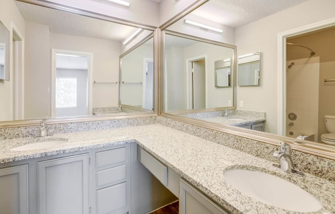 Renovated Bathrooms With Quartz Counters at Turtle Creek Vista, San Antonio, TX, 78229