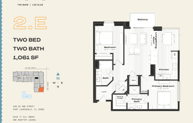 2 beds, 2 baths, 1,061 sqft, $4,258