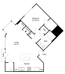 1 bed, 1 bath, 801 sqft, $2,202