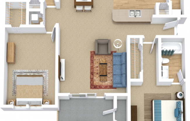 2 beds, 2 baths, 923 sqft, $1,375, Unit 484-1707