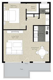 1 bed, 1 bath, 675 sqft, $2,450