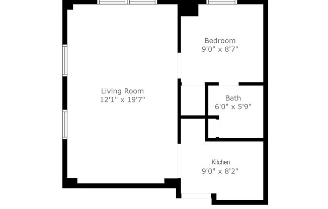 1 bed, 1 bath, 430 sqft, $895, Unit 301