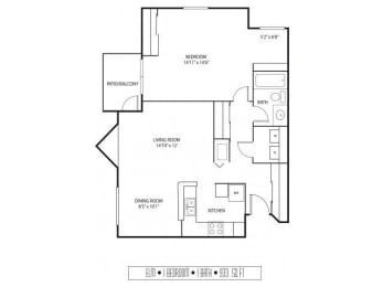 1 bed, 1 bath, 933 sqft, $1,700