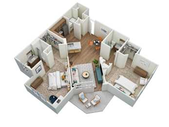 2 beds, 2 baths, 1,400 sqft, $2,284