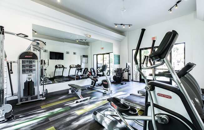 Fitness room with cardio equipment
