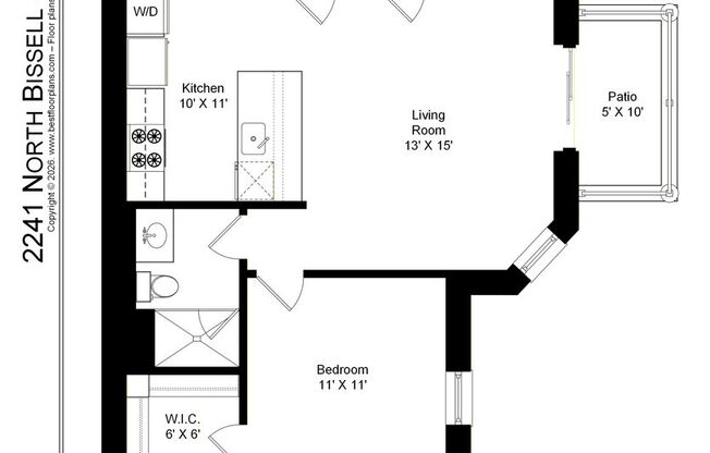 1 bed, 1 bath, 416 sqft, $2,795, Unit 2241-GW