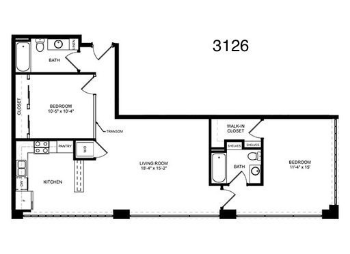 2 beds, 2 baths, 830 sqft, $1,659, Unit 3126