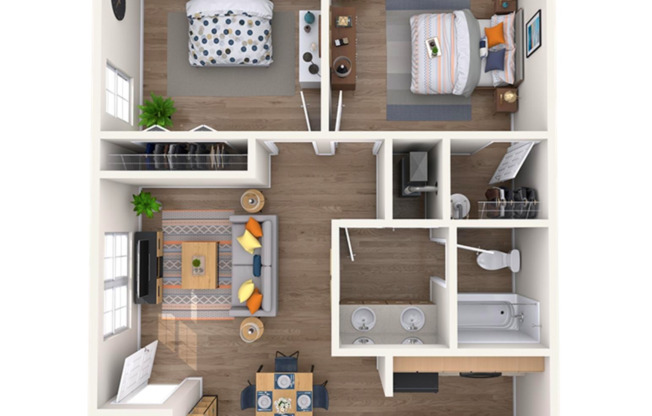 2 beds, 1 bath, 810 sqft, $1,209, Unit 102