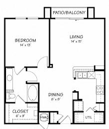 1 bed, 1 bath, 826 sqft, $1,473