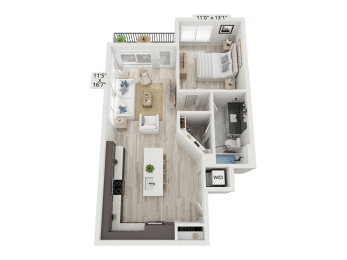 1 bed, 1 bath, 789 sqft, $1,858
