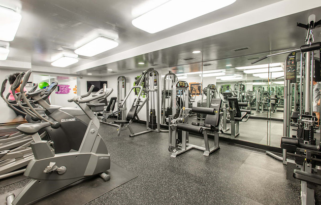 Modern Fitness Center at Falls Village Apartments, Baltimore