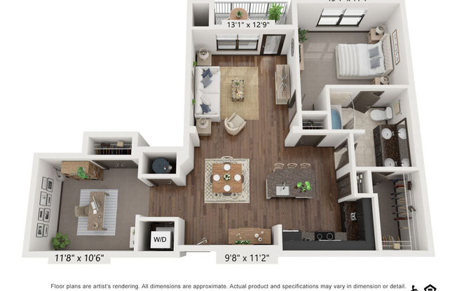 1 bed, 1 bath, 993 sqft, $2,057