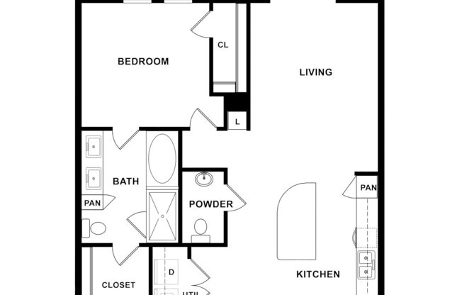 1 bed, 1 bath, 846 sqft, $1,750