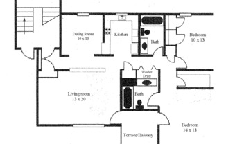 2 beds, 2 baths, 1,254 sqft, $1,400, Unit 45 Holly Park #212