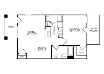 1 bed, 1 bath, 677 sqft, $1,171