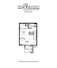 Studio, 1 bath, 678 sqft, $1,600