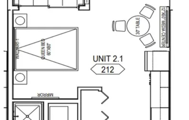 Studio, 1 bath, 428 sqft, $1,850, Unit UPlace Unit 637