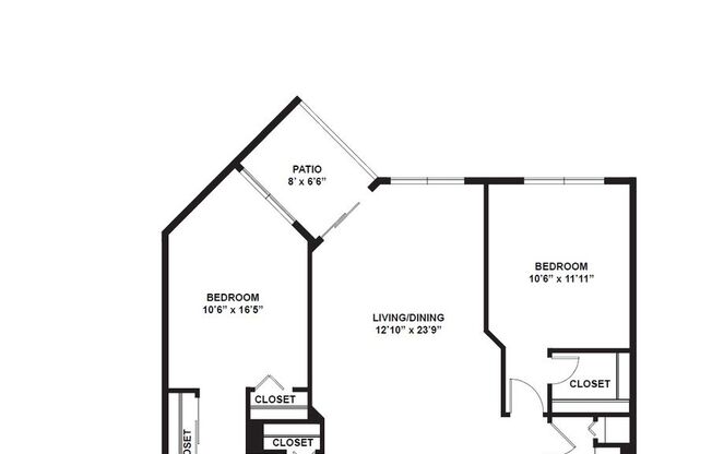 2 beds, 2 baths, 1,014 sqft, $1,745, Unit 308