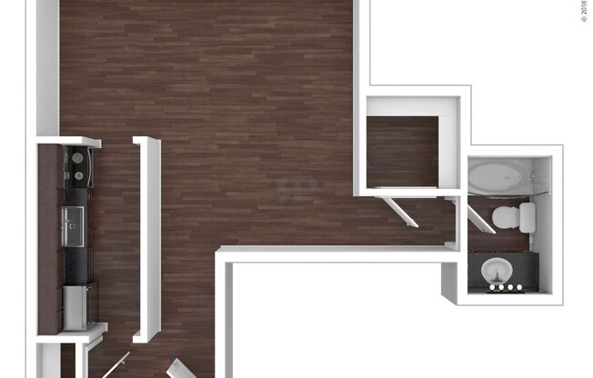 Studio, 1 bath, 420 sqft, $811