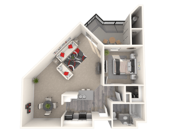 1 bed, 1 bath, 812 sqft, $2,625