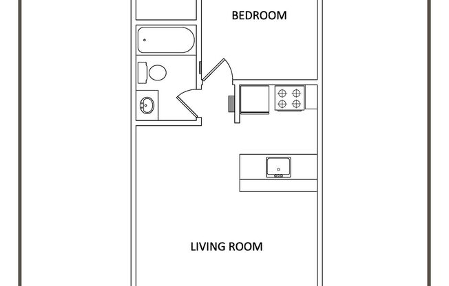 1 bed, 1 bath, 465 sqft, $1,195, Unit AC-32