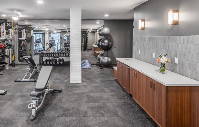 the gym at the m on hennepin apartments in minneapolis, mn