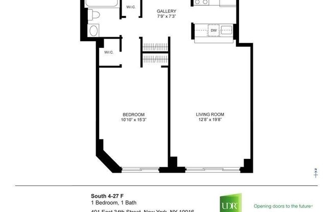 1 bed, 1 bath, 675 sqft, $4,216, Unit S22F