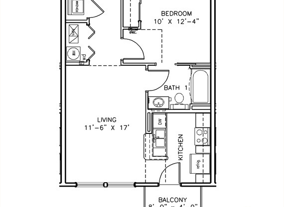 1 bed, 1 bath, 669 sqft, $1,293, Unit 403