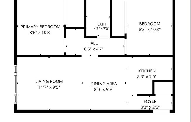 2 beds, 1 bath, 750 sqft, $1,250, Unit 08C